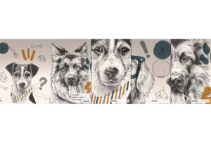 MALUMI DOGGIES MUSTARD - PRÓBKA TAPETY 