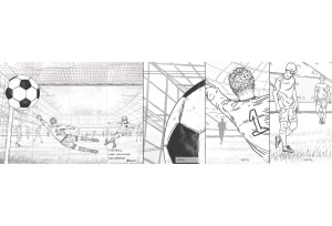 MALUMI FOOTBALL COMIC BOOK - PRÓBKA TAPETY 