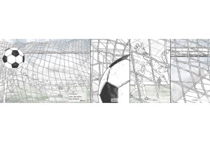 MALUMI FOOTBALL LIGHT GREEN - PRÓBKA TAPETY