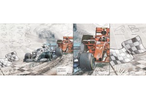 MALUMI FORMUŁA 1 BLUE - PRÓBKA TAPETY 