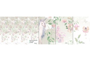 MALUMI KRÓLESTWO JEDNOROŻCÓW PATTERN - PRÓBKA TAPETY 