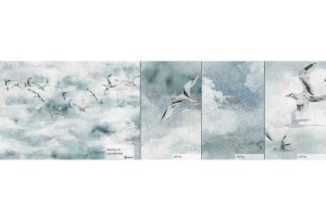 MALUMI SEAGULLS GREY - PRÓBKA TAPETY 