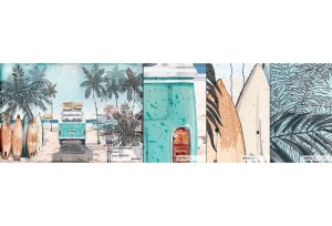 MALUMI SUMMER VIBES TURQUOISE - PRÓBKA TAPETY 