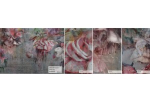 MALUMI SWINGTIME FUCHSIA GREY - PRÓBKA TAPETY 