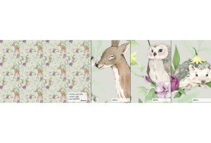 MALUMI WOODLAND GIRLS GREY - PRÓBKA TAPETY  