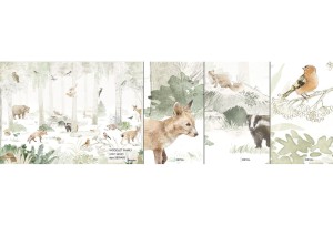 MALUMI WOODLET FAMILY GREEN - PRÓBKA TAPETY 