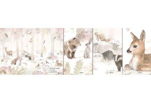 MALUMI WOODLET FAMILY PINK - PRÓBKA TAPETY 