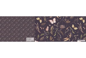 MALUMI ŁĄKA MOTYLI DEEP PURPLE - PRÓBKA TAPETY