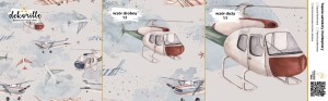 DEKORILLO SAMOLOTY I HELIKOPTERY - PRÓBKA TAPETY