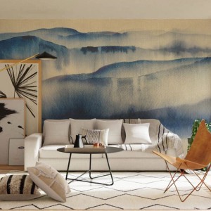 MALUMI - TAPETA AURORA NAVY LANDSCAPE