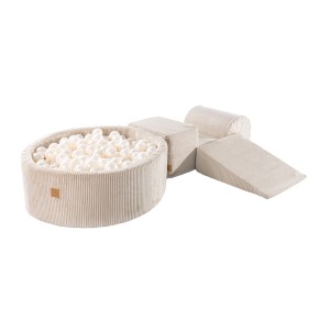 MEOW BABY - PIANKOWY ZESTAW Z BASENEM Z PIŁECZKAMI 90X30 CM SZTRUKS AESTHETIC ECRU