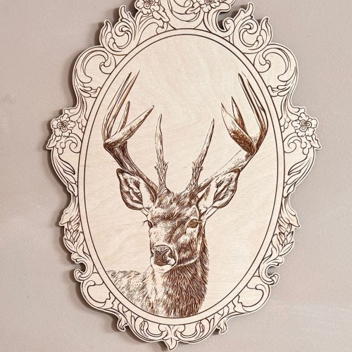 vintage obrazek do pokoju dziecka jeleń