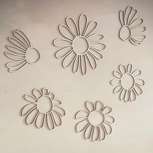 dekoracja kwiatki na ścianę one line