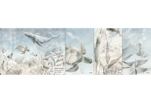 MALUMI MARINE ADVENTURE GRAY BLUE - PRÓBKA TAPETY 