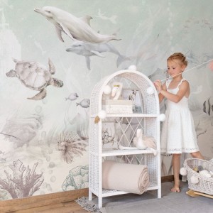 MALUMI - TAPETA  DLA DZIECKA PODWODNY ŚWIAT MARINE ADVENTURE PISTACHIO