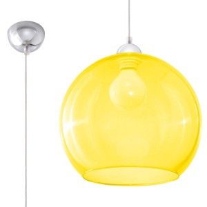 SOLLUX - Lampa wisząca BALL żółta