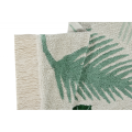 dywan do pokoju chłopca w stylu urban jungle z zielonymi liśćmi lorena canals