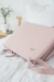 ochraniacz do łóżeczka pudrowy róż