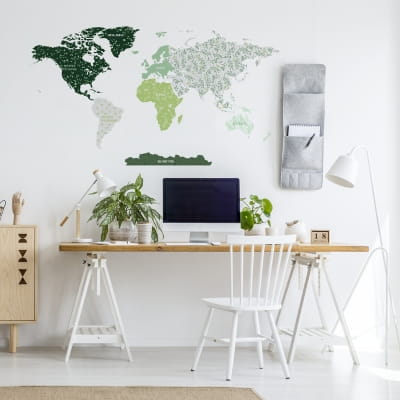 YOKO DESIGN - NAKLEJKA NA ŚCIANĘ MAPA ŚWIATA