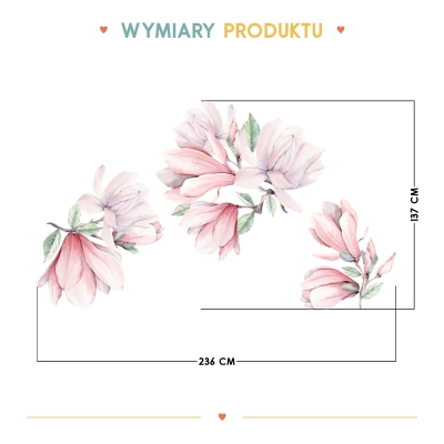 naklejka-na-ścianę-magnolie-duże