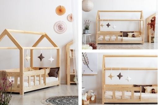 łóżko domek z barierką