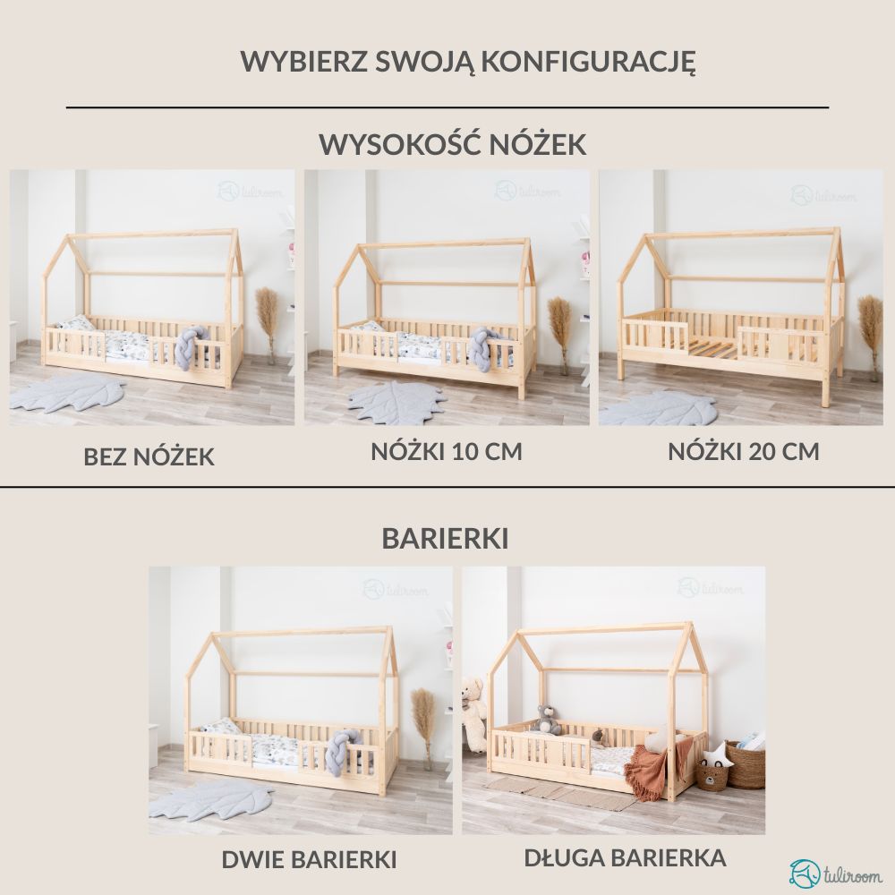 łóżko doemk drewniane opcje konfiguracji