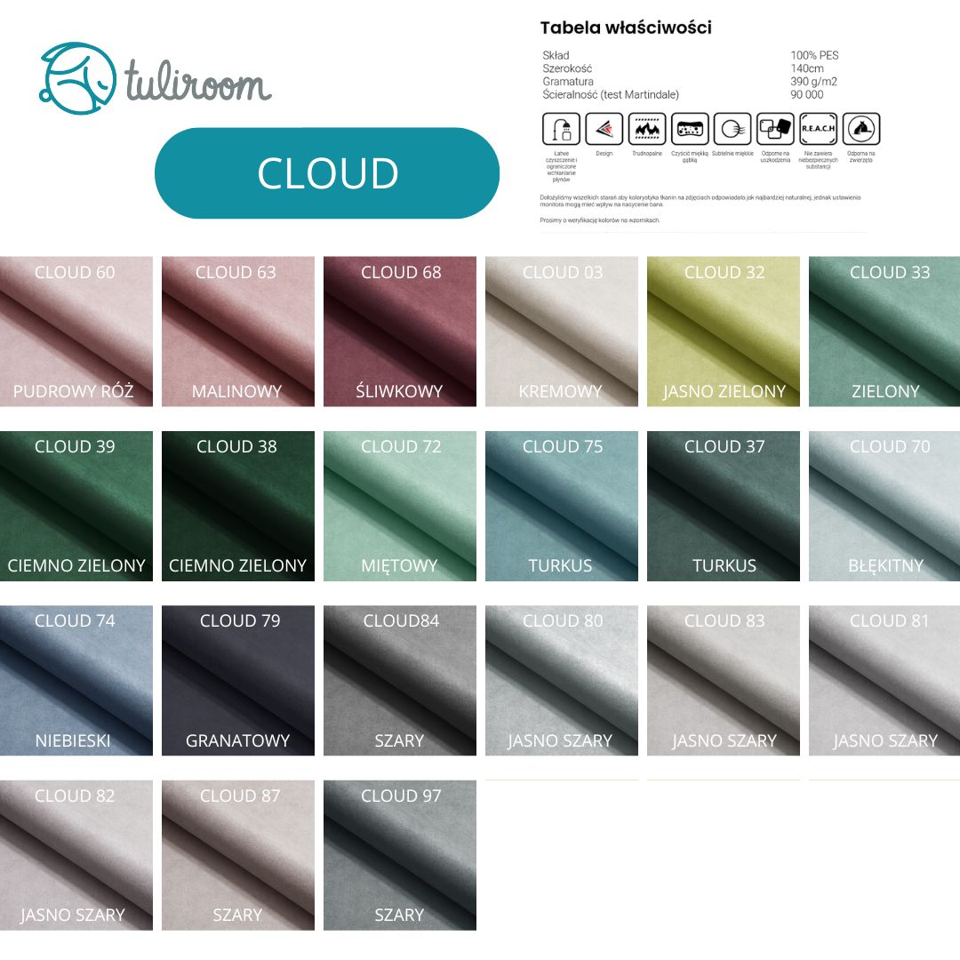 tkanina tapicerska Cloud meble dla dzieci Panicz