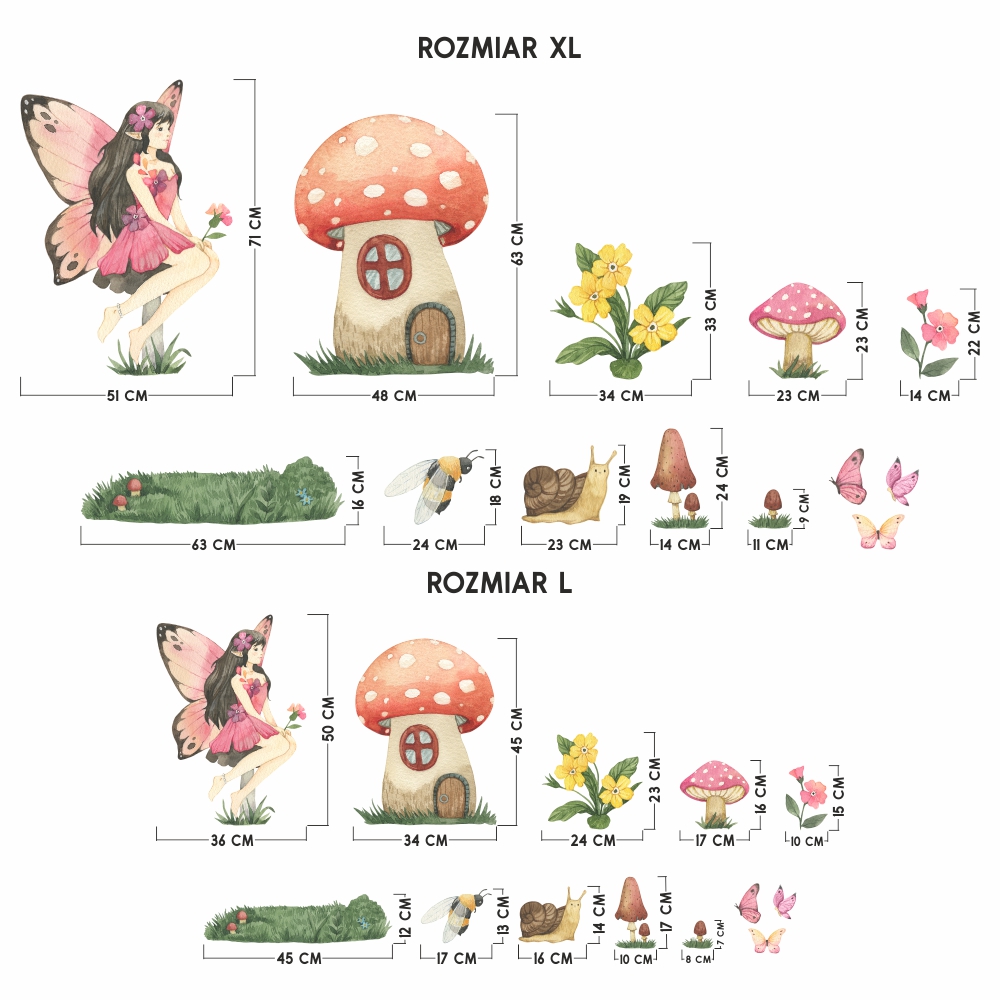 DK456 naklejki wróżki