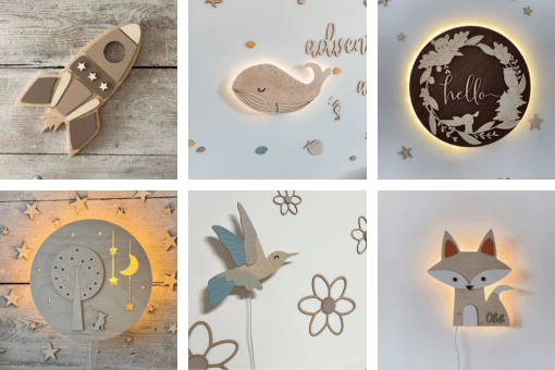 lampki nocne dla dzieci Drewniakowa