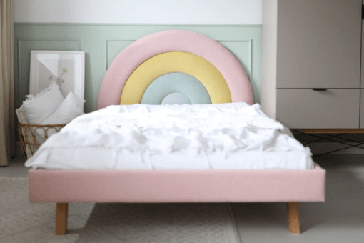 łóżko tapicerowane tęcza