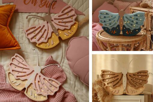 pokój dziecka motylki lampki