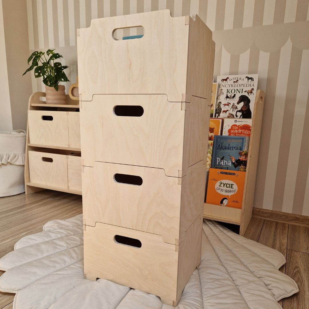 modułowe skrzynie na zabawki