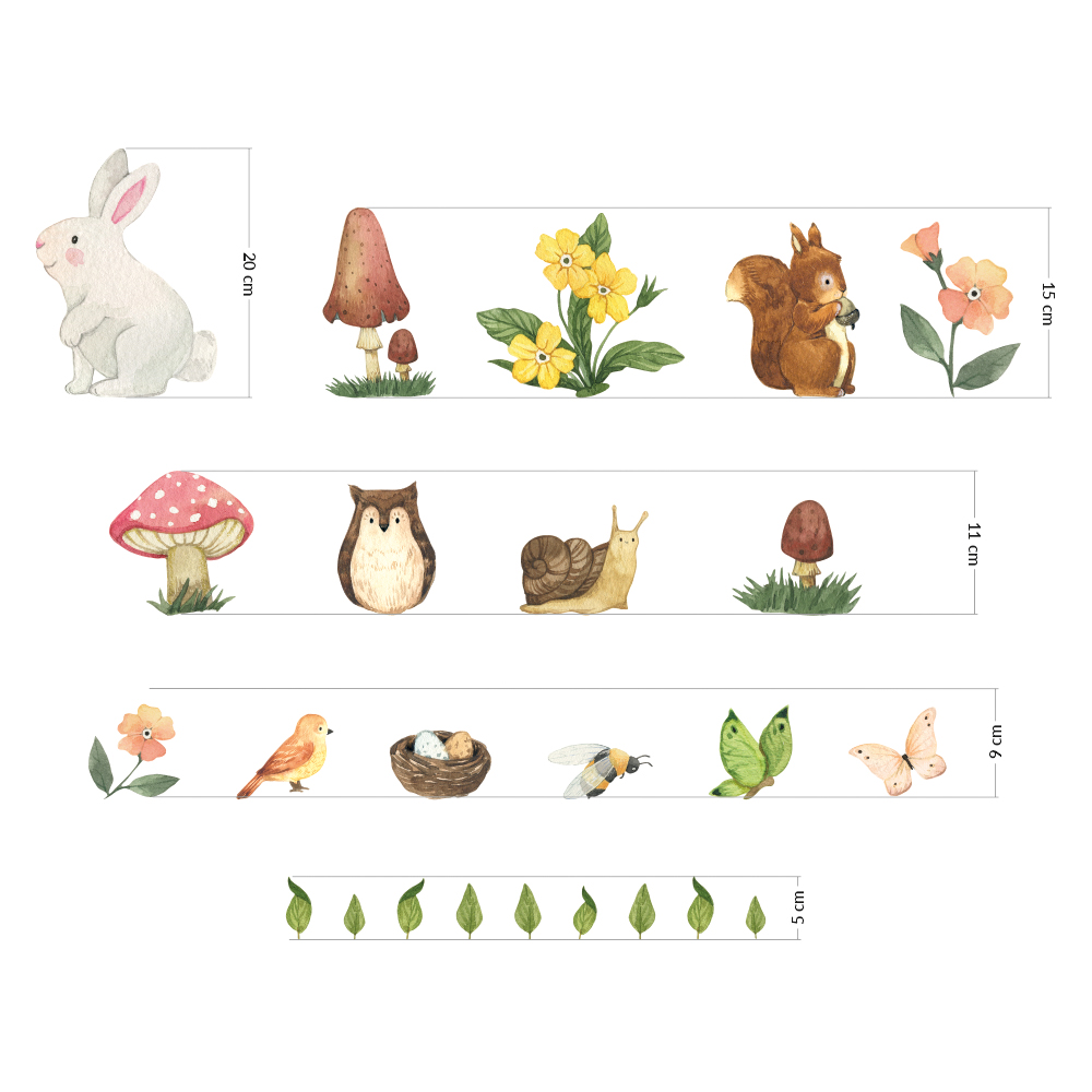 naklejki leśne elementy