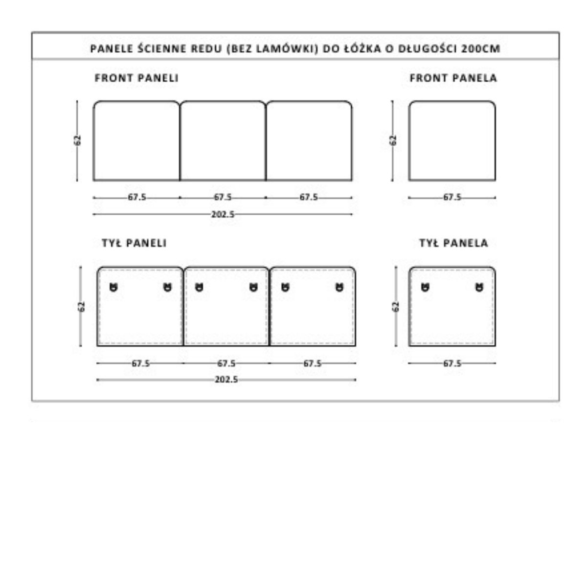 panel tapicerowany redu
